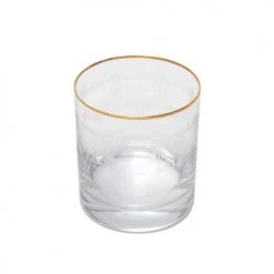 Wadiga Verres De Bar Verre à Whisky Avec Motifs Gravés Et Liseré Doré