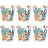 Maisons Du Monde Verres à Eau Verre Motif Végétal Multicolore - Lot De 6