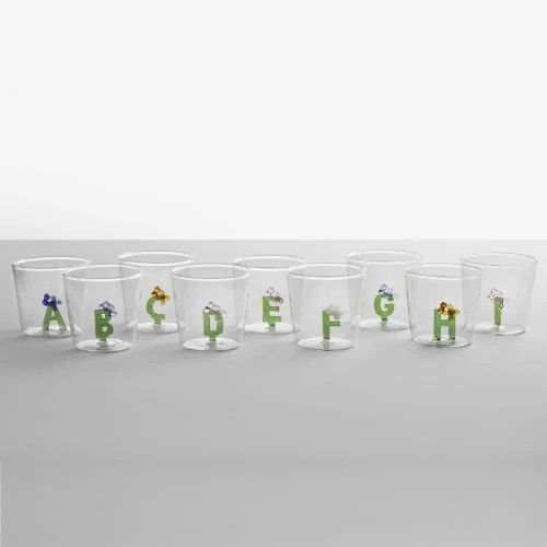 Ichendorf Verres à Eau Verre Tumbler Alfabeto 2 Ichendorf Verres à Eau Verre Tumbler Alfabeto – Image 2