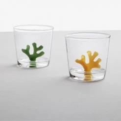 Ichendorf Verres à Eau Verre Tumbler Corail Vert -Verres Soldes Boutique verre tumbler corail vert 3