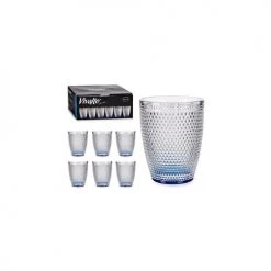Verres Soldes Boutique -Verres Soldes Boutique verres a eau fond bleu de cobalt 30cl lot de 6 1