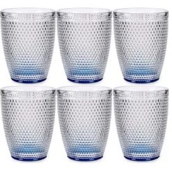 Wadiga Verres à Eau Fond Bleu De Cobalt 30cl - Lot De 6 -Verres Soldes Boutique verres a eau fond bleu de cobalt 30cl lot de 6 2