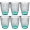 Wadiga Verres à Eau Fond Turquoise 30cl - Lot De 6