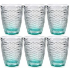 Wadiga Verres à Eau Fond Bleu De Cobalt 30cl - Lot De 6 -Verres Soldes Boutique verres a eau fond turquoise 30cl lot de 6