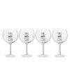 LANADECO Verres De Bar Verres à Gin Transparents/noirs - Lot De 4