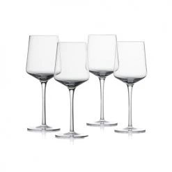 Zone Denmark Verres à Vin Blanc En Verre Transparent - Lot De 4
