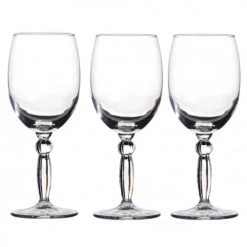 Wadiga Verres à Vin Sur Pieds En Verre Transparent 21cl - Lot De 3