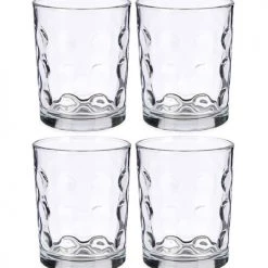 Wadiga Verres à Eau Verres Cercles 40cl - Lot De 4