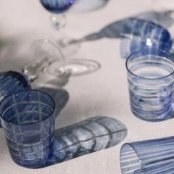 Lo De Manuela Verres à Eau Verres Cristal Bleu Lot De 6 -Verres Soldes Boutique verres cristal bleu lot de 6 2