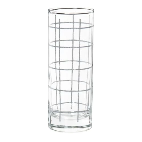 Maisons Du Monde Verres à Eau Verres En Verre Motifs à Carreaux Bleu Gris Et Support En Métal Blanc 2 Maisons Du Monde Verres à Eau Verres En Verre Motifs à Carreaux Bleu Gris Et Support En Métal Blanc – Image 2